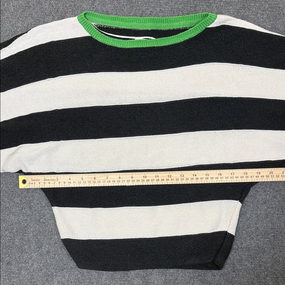 Anthropologie Maeve Slouchy Boatneck Sweater black and white stripes (T2) - Picture 6 of 11